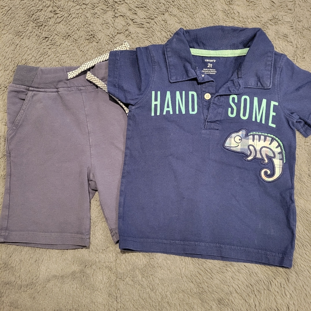 Carter's Short Sleeve Polo and Shorts
